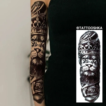 Тату-рукав "Лев с короной" - Tattooshka Тату-рукав "Лев с короной" (1шт) (1050963-0-2)