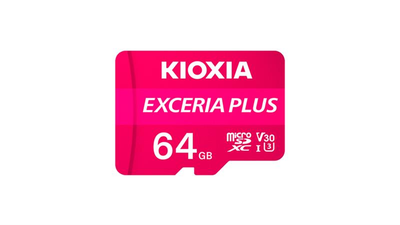 Карта памяти MicroSDXC 64GB UHS-I/U3 Class 10 Kioxia Exceria Plus R100MB/s (LMPL1M064GG2)