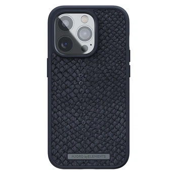 Чехол Elements Njord Salmon Leather Case для iPhone 14 Pro Black with MagSafe (NA43SL00)