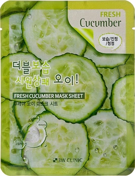 Зволожуюча маска з екстрактом огірка - 3W Clinic Fresh Cucumber Mask Sheet 23ml (903591-20682)
