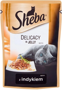 Mokra karma dla kotów Sheba Delikatesse in Jelly z indykiem w żelu 85 g (3065890104440)