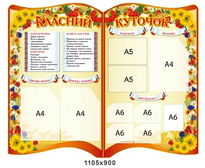 Стенд пластиковий класний куточок 1105х900 мм д-4673543