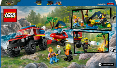Zestaw klocków Lego City Terenowy wóz strażacki z łodzią ratunkową 301 część (60412)