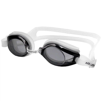 Очки для плавания Aqua Speed AVANTI 007-53 черный, прозрачный Унисекс OSFM