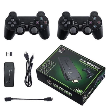 Ігрова приставка з джойстиками бездротовими Game Stick 8626 64gb HDMI black
