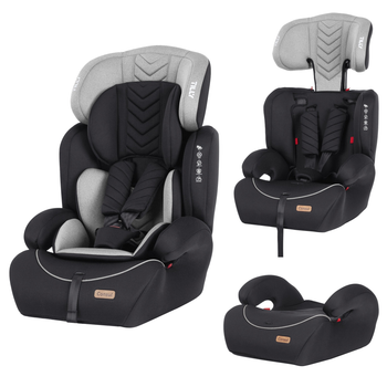 Детское автокресло с бустером и регулируемым подголовником TILLY Consul T-531/3 Grey