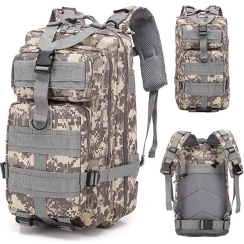 Тактический рюкзак на 25 л D3-GGL-106 Серый пиксель