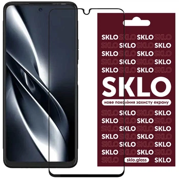 Захисне скло SKLO 3D (full glue) для TECNO Pova 3 (LF7n)