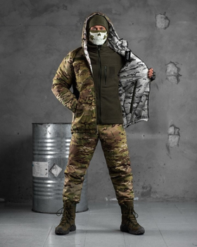 Тактический зимний теплый военный комплект Wolfware ( Куртка + Штаны ), Камуфляж: Мультикам, Размер: L