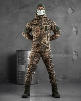 Тактический зимний теплый военный комплект Masterka ( Куртка + Штаны ), Камуфляж: Пиксель, Размер: S