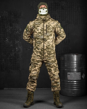 Тактическая теплая зимняя военная форма костюм Lacen ( Куртка + Штаны ), Камуфляж: Пиксель ВСУ, Размер: XXL