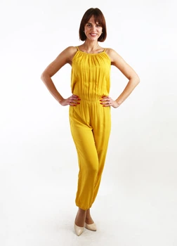 Жіночий комбінезон Meggi 44 Гірчичний (NLS-K14362TV-Mustard)