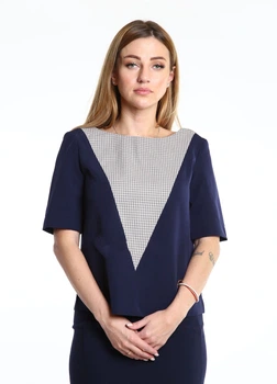 Блуза inDresser XS Синій (IN-0818Ю028А-Navy-blue)
