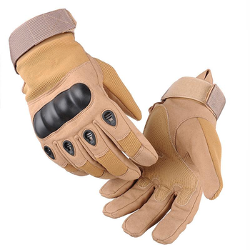 Универсальные полнопалые перчатки с защитой косточек койот 8002-L