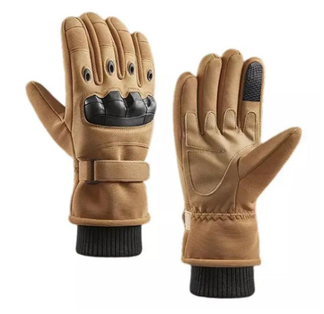 Зимние перчатки на флисе койот 30201-L