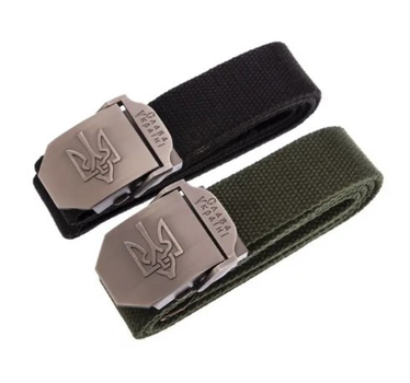 Ремінь тактичний Україна Tactical Belt TY-6663 (нейлон, метал. пряжка, 120*3,5см) Чорний