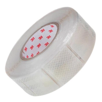 Лента светоотражающая 3M 5см х 25м сигментированная 45*45мм WHITE (10311/47684)