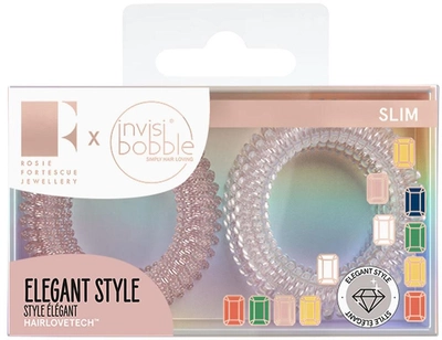 Набір резинок для волосся Invisibobble Rosie Fortescue Slim Pink Glasses (4063528010261)