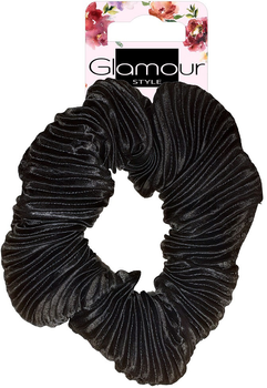 Gumka do włosów Glamour karbowana Czarna (5902704176171)