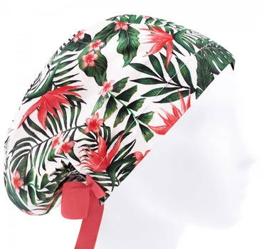 Медицинская шапочка женская HeadwearUniverse универсальная принт Цветение папоротника