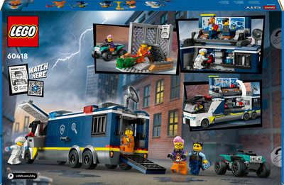 Zestaw klocków Lego City Policyjna ciężarówka z laboratorium kryminalnym 674 części (60418)