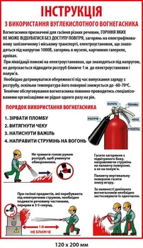 Інструкція з викостання вуглекислотного вогнегасника 120х200 мм Д-9829
