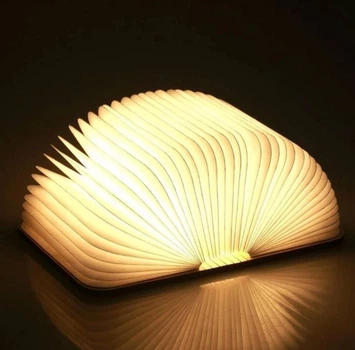 Ночник книга аккумуляторная цветов светильник на магните Folding Book Lamp Happy Home 29953