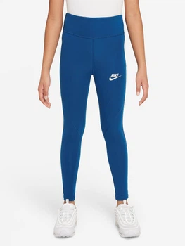 Підліткові спортивні лосини для дівчинки Nike G Nsw Favorites Gx Hw Legging CU8248-476 158-170 см Court Blue/White (196974721918)