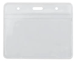 Бейдж горизонтальный Optima 108x70 мм ПВХ прозрачный (O45611)