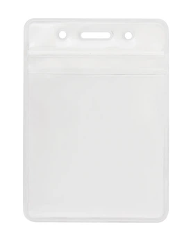 Бейдж вертикальный Optima 75x95 мм ПВХ прозрачный (O45612)
