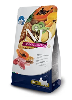 Сухой низкозерновой корм Farmina N&D TROPICAL SELECTION для взрослых собак мелких пород с ягненком и тропическими фруктами, 5 кг
