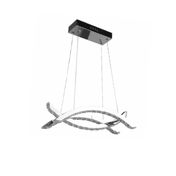 Люстра підвісна світлодіодна HOROZ ELECTRIC "AVIATOR-24" 24W LED 4000К (нейтральне світло), хром