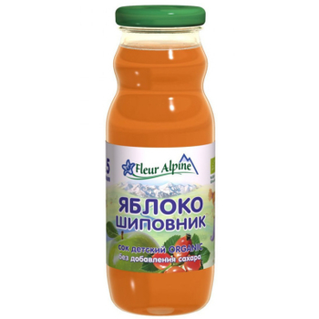 Сік дитячий Fleur Alpine Яблуко Шипшина, 200 мл (8717903004067)