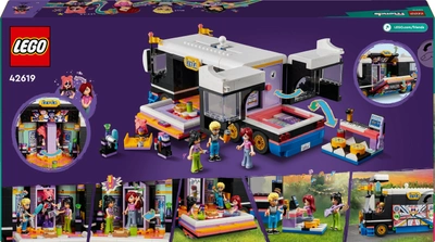 Zestaw klocków Lego Friends Autobus koncertowy gwiazdy popu 845 części (42619)