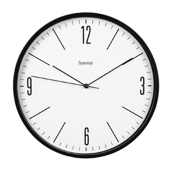 Zegar ścienny Hama Elegance (4047443465412) Czarny