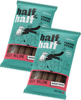 Упаковка лакомств для собак Half&Half в форме мясных палочек с говядиной 2 шт x 100 г (2700000037263)