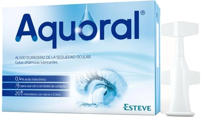 Краплі для очей Esteve Aquoral Eye Drops 20 шт (8470002646629)