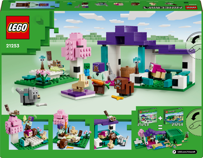 Zestaw klocków Lego Minecraft Rezerwat zwierząt 206 części (21253)