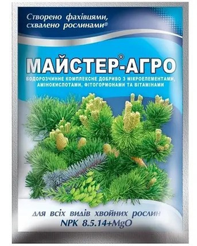 Комплексне мінеральне добриво для хвої NPK 8.5.14 Майстер-Агро 25 г Кісон