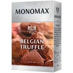 Упаковка чаю чорного цейлонського листового Мономах Belgian Truffle з лапачо, пелюстками квітів та натуральним ароматом трюфель 80 г