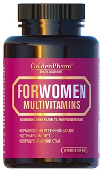 Мультивитамины для женщин Golden Pharm 60 таблеток (4820183473226)