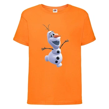 Футболка детская Холодное сердце 001 (Frozen) оранжевая (FRH orn 001) 128 см
