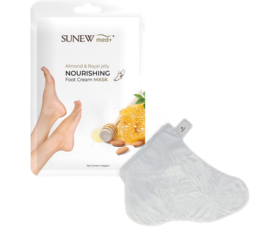 Маска для ніг SunewMed+ зволожуючий у вигляді шкарпеток з мигдалем і маточним молочком (5900378737230)
