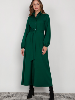 Плаття-сорочка максі жіноче Lanti SUK204 38/40 Зелене (5904252721773)