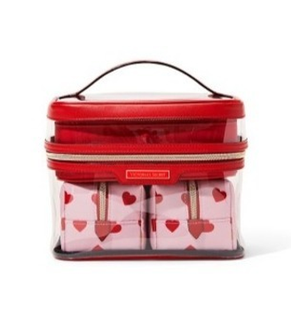 Набір косметичок 4-in-1 Victoria's Secret Train Case Heart print (16000304343QBSOS)