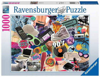 Puzzle Ravensburger Lata 90-te 1000 elementów (4005556173884)