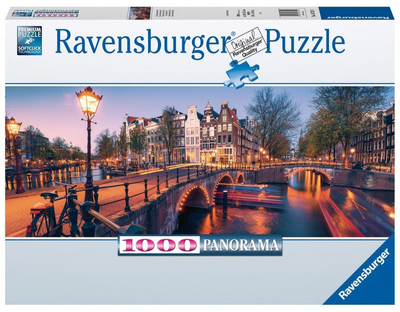 Puzzle Ravensburger Panorama Amsterdamu 1000 elementów (4005556167524)