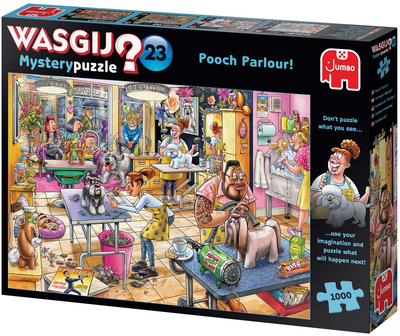 Puzzle Jumbo Wasgij Mystery Salon dla psów 1000 elementów (8710126250181)