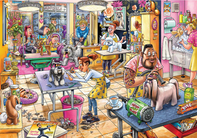 Puzzle Jumbo Wasgij Mystery Salon dla psów 1000 elementów (8710126250181)