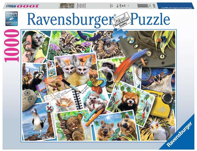 Пазл Ravensburger Щоденник мандрівника з тваринами 1000 елементів (4005556173228)